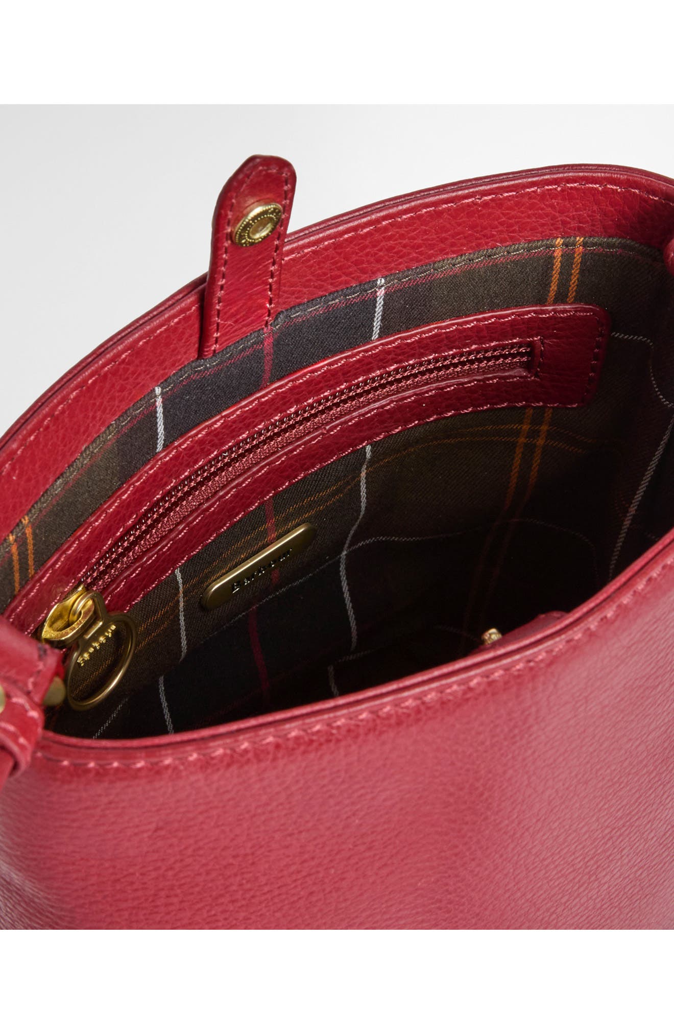 Cedar Mini Leather Bucket Bag, Alternate, color, RED