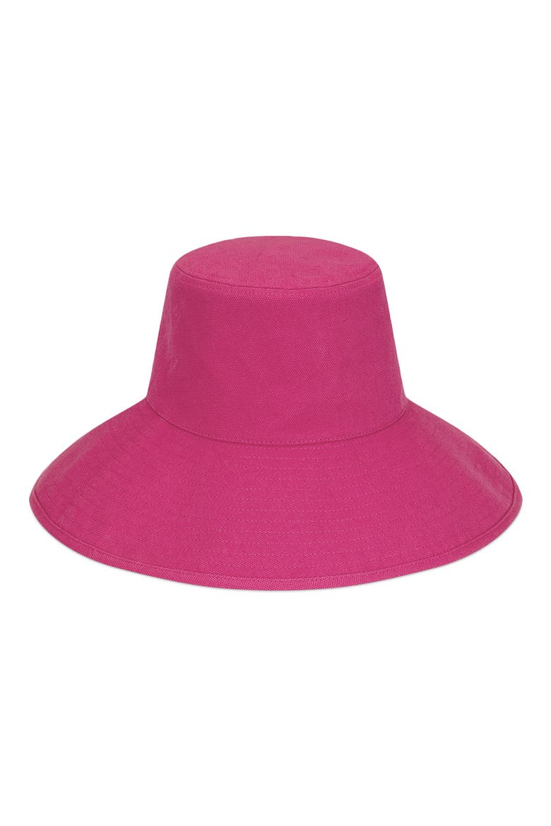 Holiday Cotton Canvas Bucket Hat, Alternate, color, FUCHSIA
