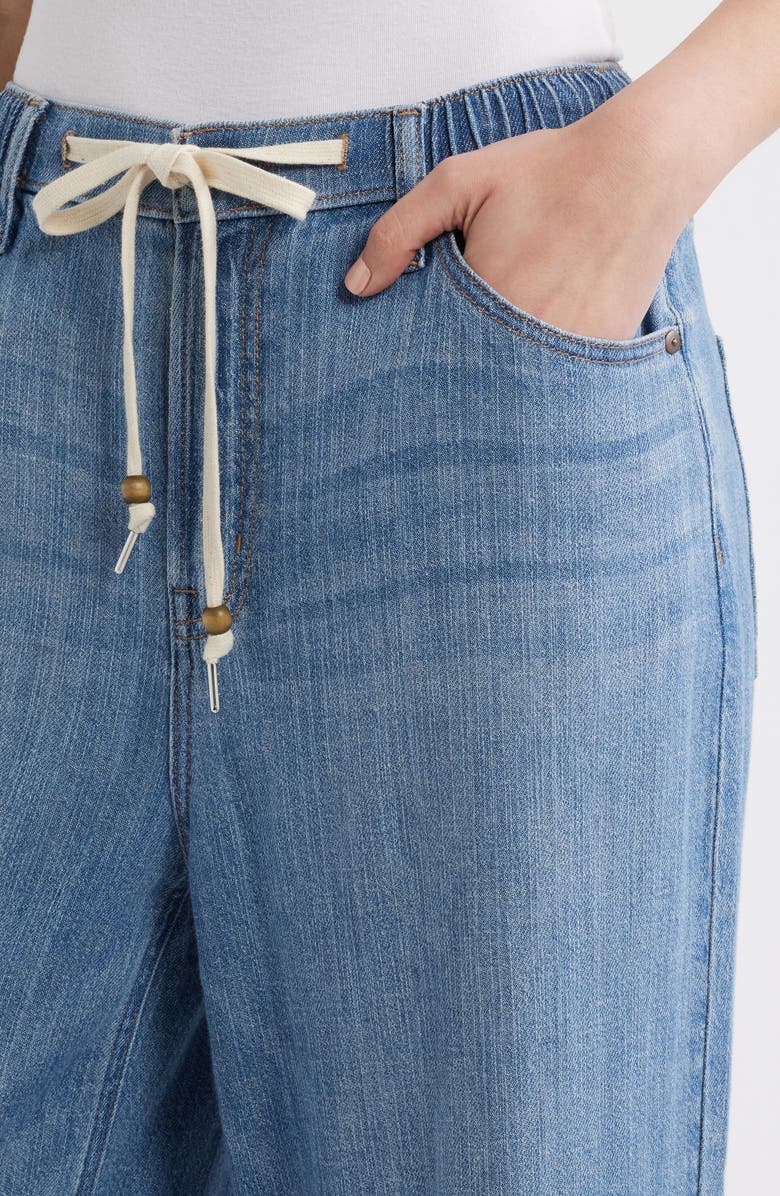 CITY BLUES Drawstring Wide Leg Jeans, Alternate, color, Medium Indigo