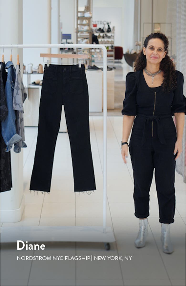 The Hustler Patch Pocket High Waist Ankle Flare Jeans, sales video thumbnail