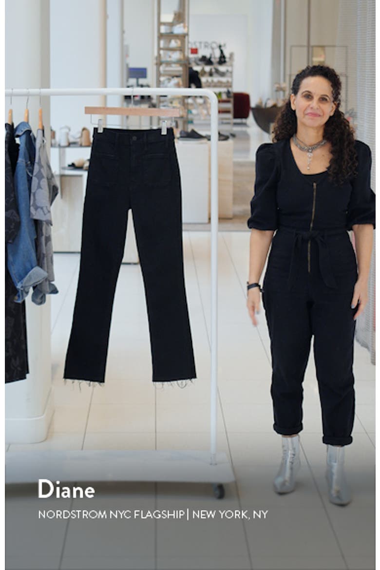 The Hustler Patch Pocket High Waist Ankle Flare Jeans video
