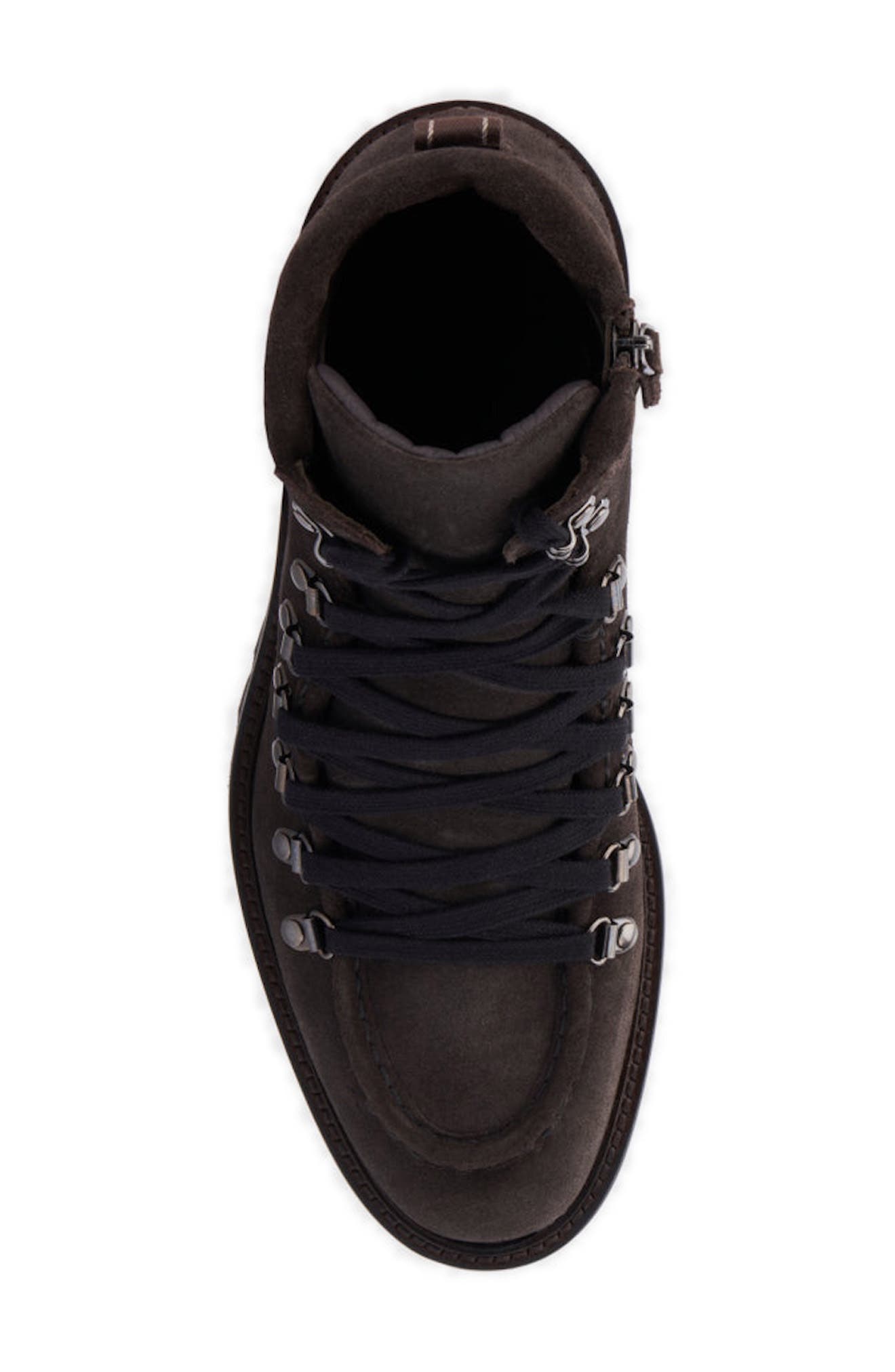 Aquatalia Gustavo Zip Combat Boot, Alternate, color, Smoke Brown