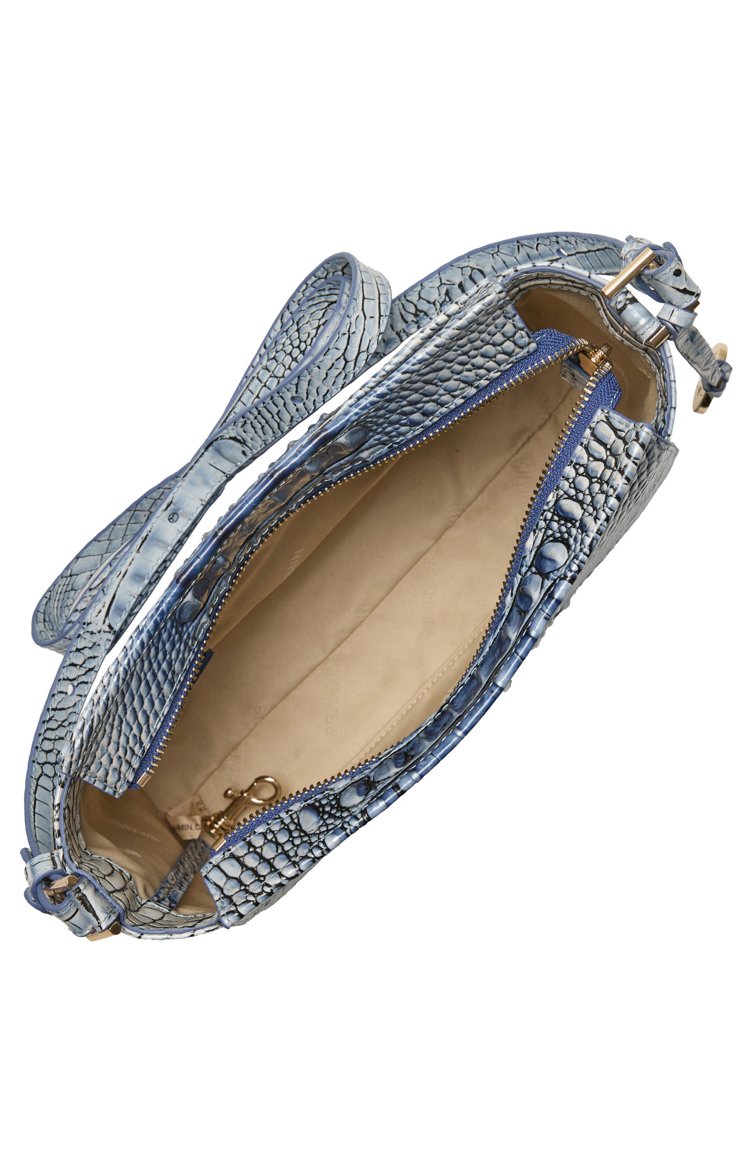 Brahmin Hillary Croc Embossed Leather Crossbody Bag, Alternate, color, 