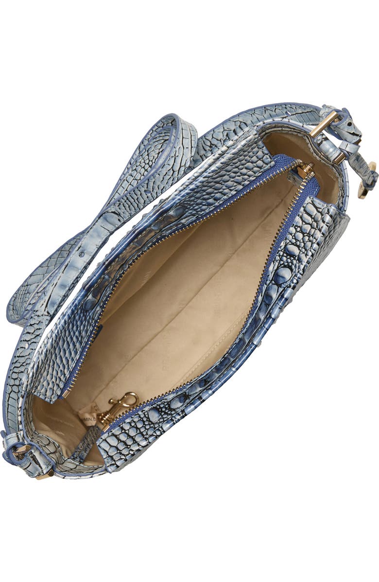 Brahmin Hillary Croc Embossed Leather Crossbody Bag, Alternate, color,