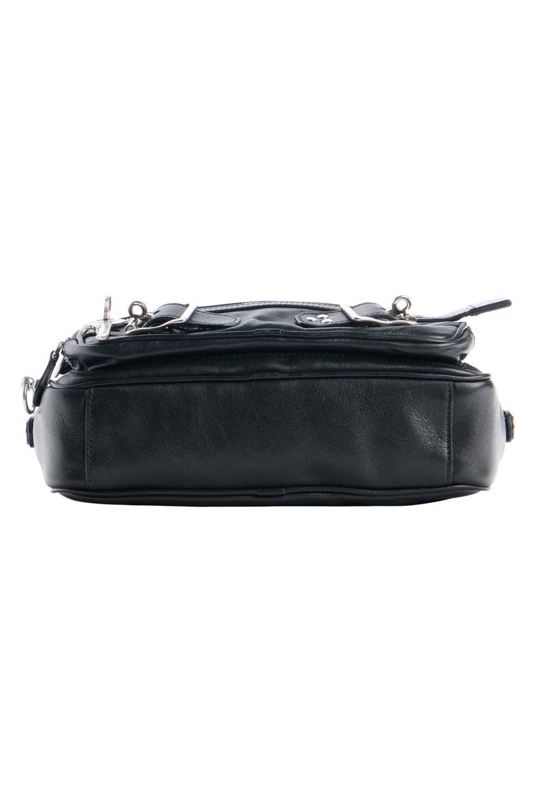 Camero Party Leather Shoulder Bag, Alternate, color, BLACK