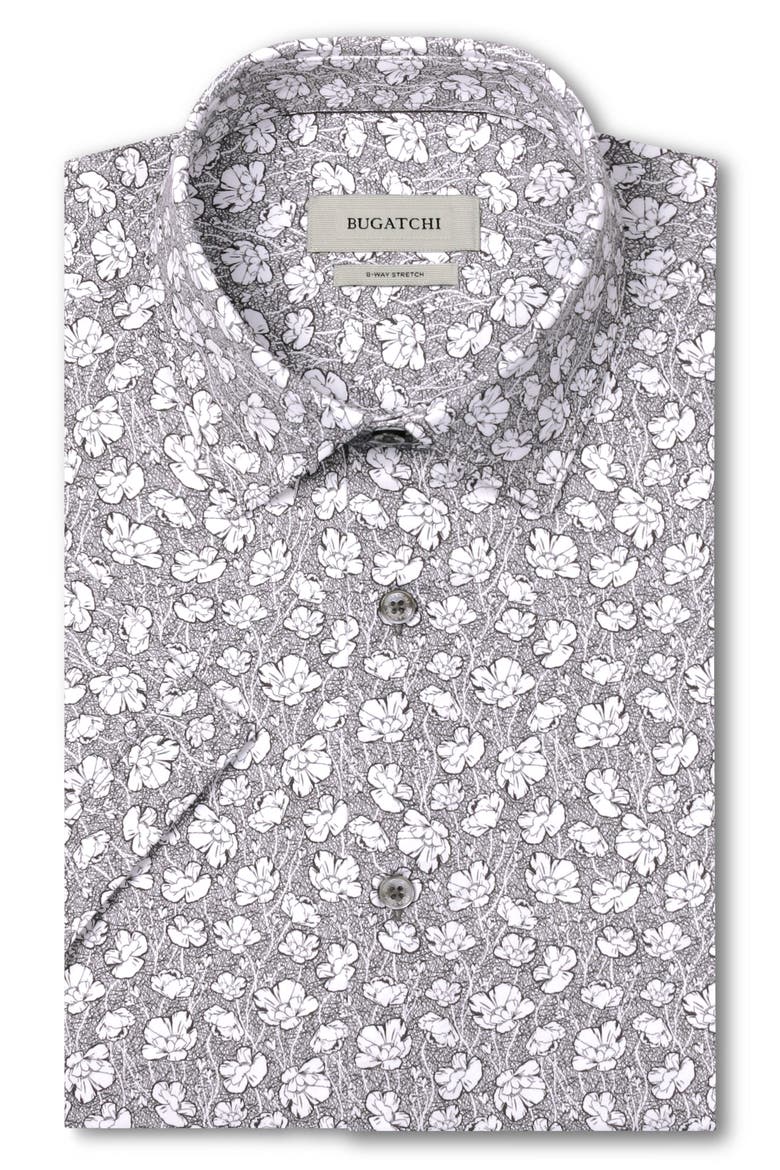 Miles OoohCotton® Print Short Sleeve Button-Up Shirt, Alternate, color, WHITE