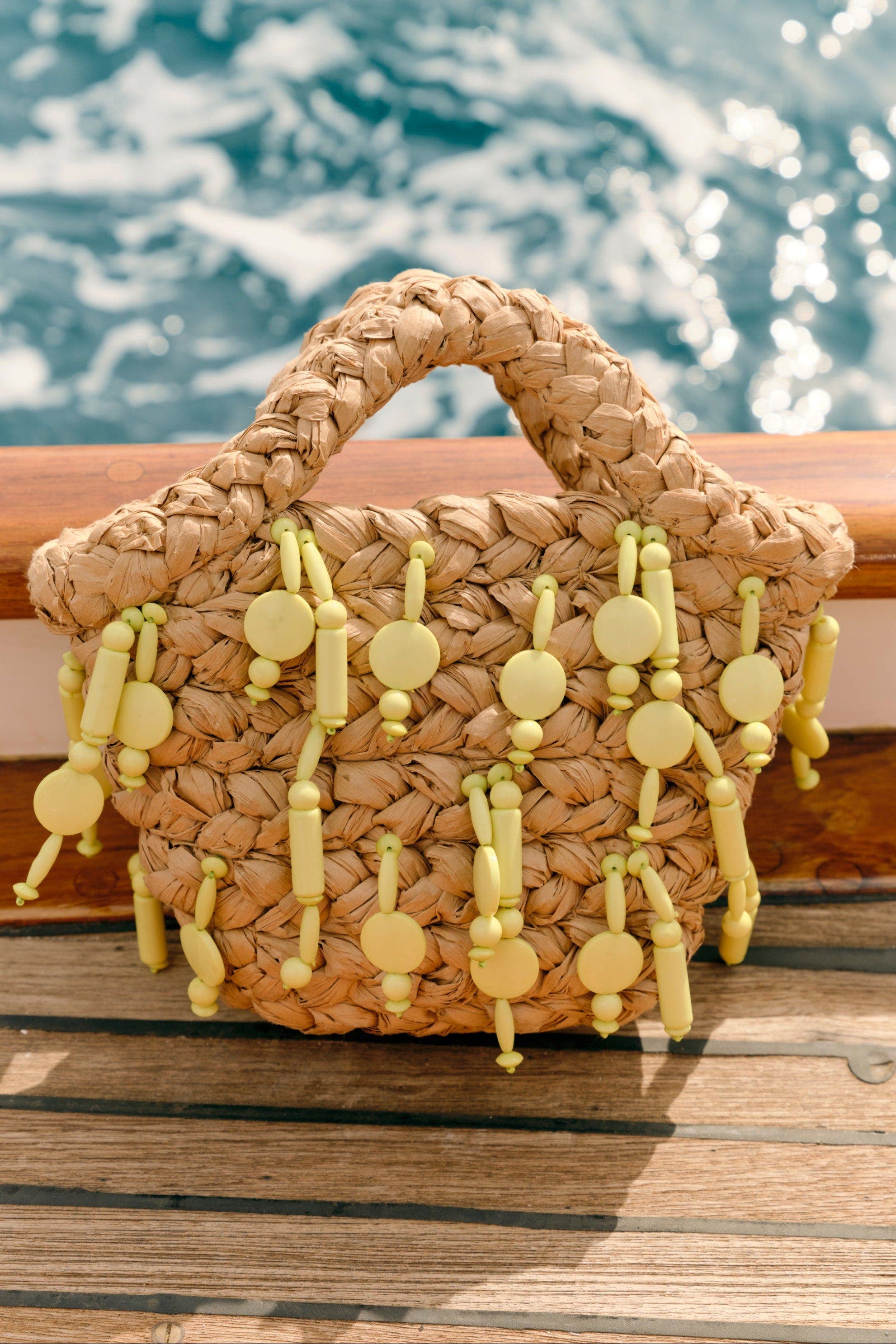 Beaded Shelly Bag, Alternate, color, Natural/Lime