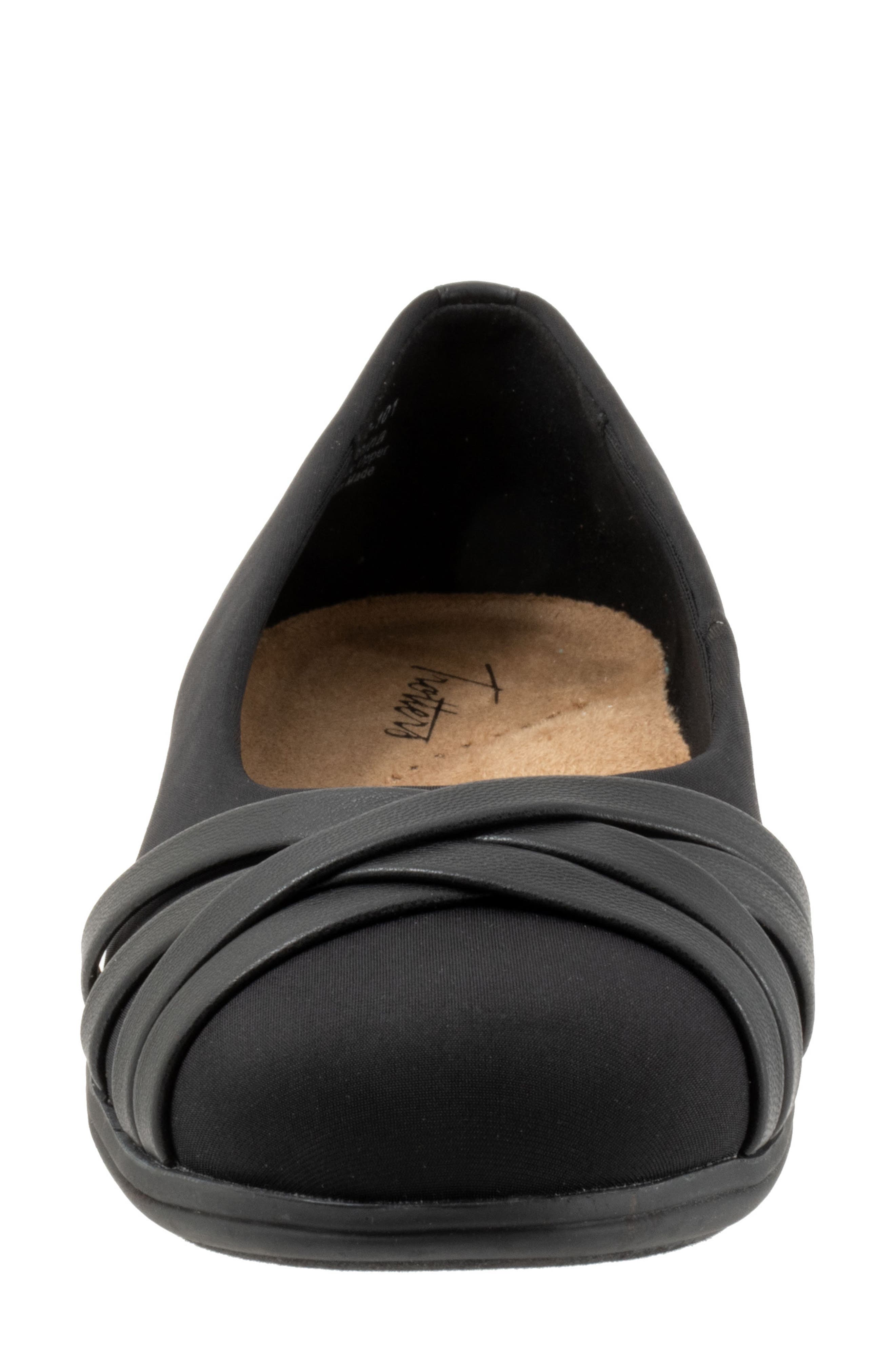 Trotters Daphne Flat, Alternate, color, Black Micro