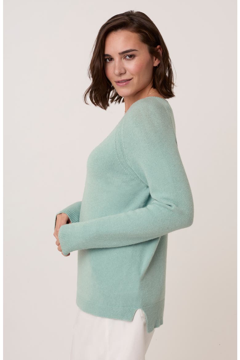 Roll Edge Crew Neck Jumper, Alternate, color, Skylight
