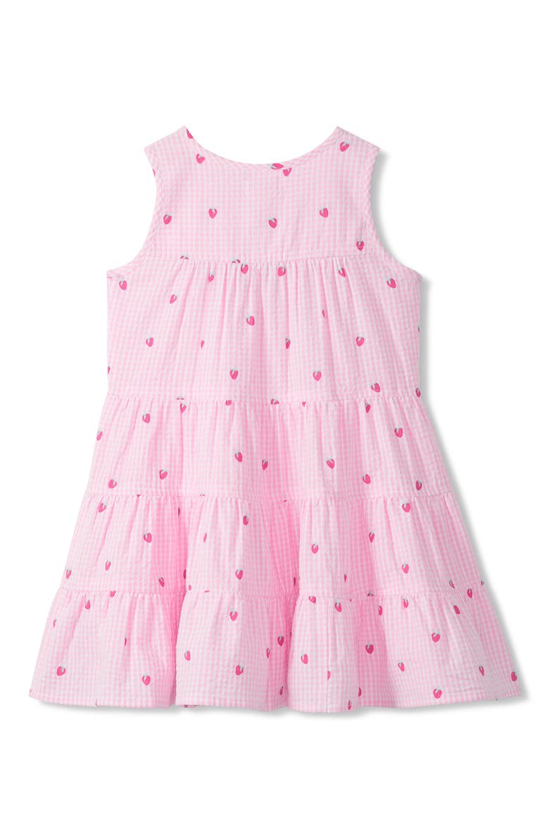 Kids' Embroidered Gingham Cotton Dress, Alternate, color, PINK