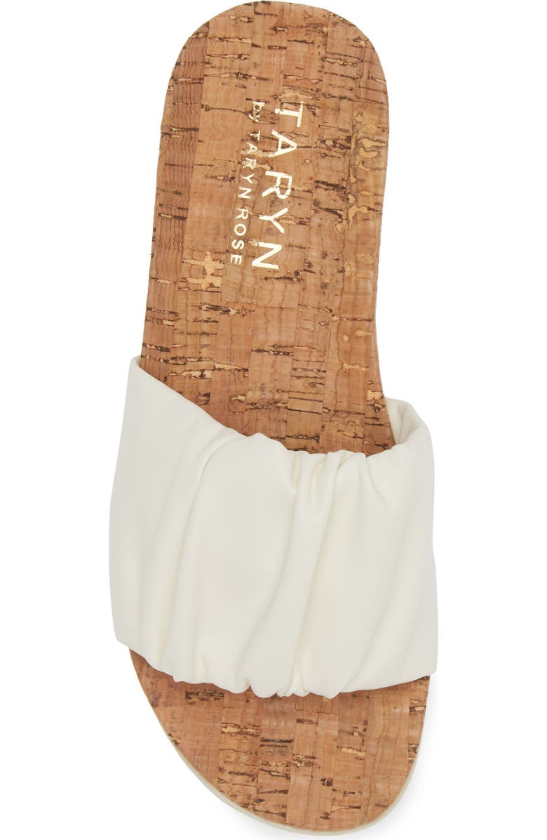 Taryn Rose Pleated Slide Sandal, Alternate, color,