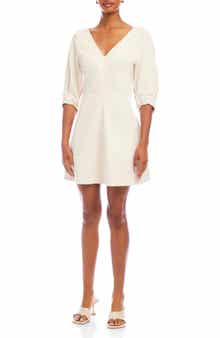 Puff Sleeve Chantilly Lace Minidress