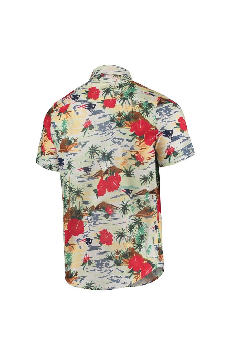 FOCO Men's FOCO Cream New England Patriots Paradise Floral Button-Up Shirt, Alternate, color, 