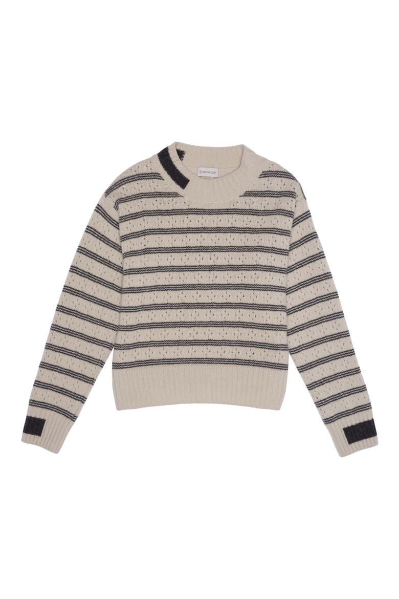 Stripe Wool Sweater, Alternate, color, OFF WHITE