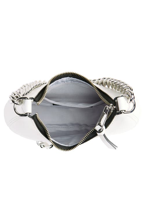 Shop Marc Jacobs Mini Crescent Crinkle Leather Crossbody Bag In Cotton