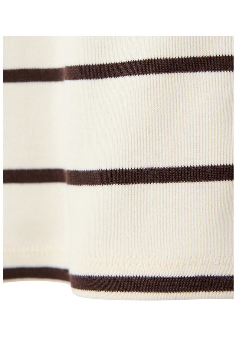 Stripe Button & Loop Cotton Cardigan, Alternate, color, ECRU