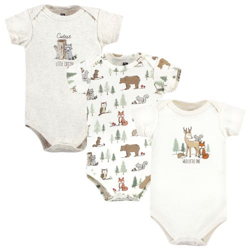 Hudson Baby Soft Cotton Bodysuit Triple Pack