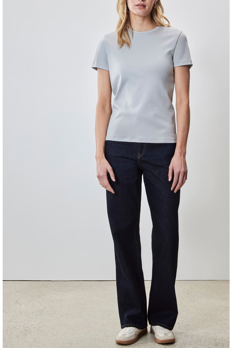 Georgia Pima Cotton T-Shirt, Alternate, color, CHALK