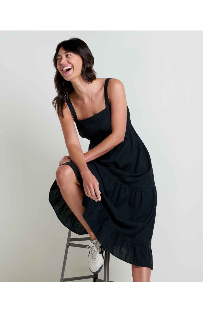 Toad & Co Taj Hemp Tiered Midi Sleeveless Dress, Alternate, color, 