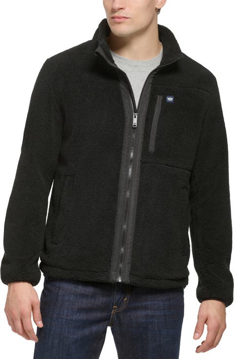 Faux Shearling Zip Front Jacket