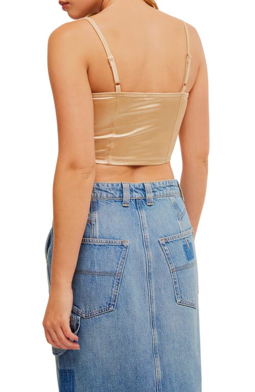 FREE PEOPLE FREE PEOPLE CASINO ROYAL UNDERWIRE SATIN BRA TOP 