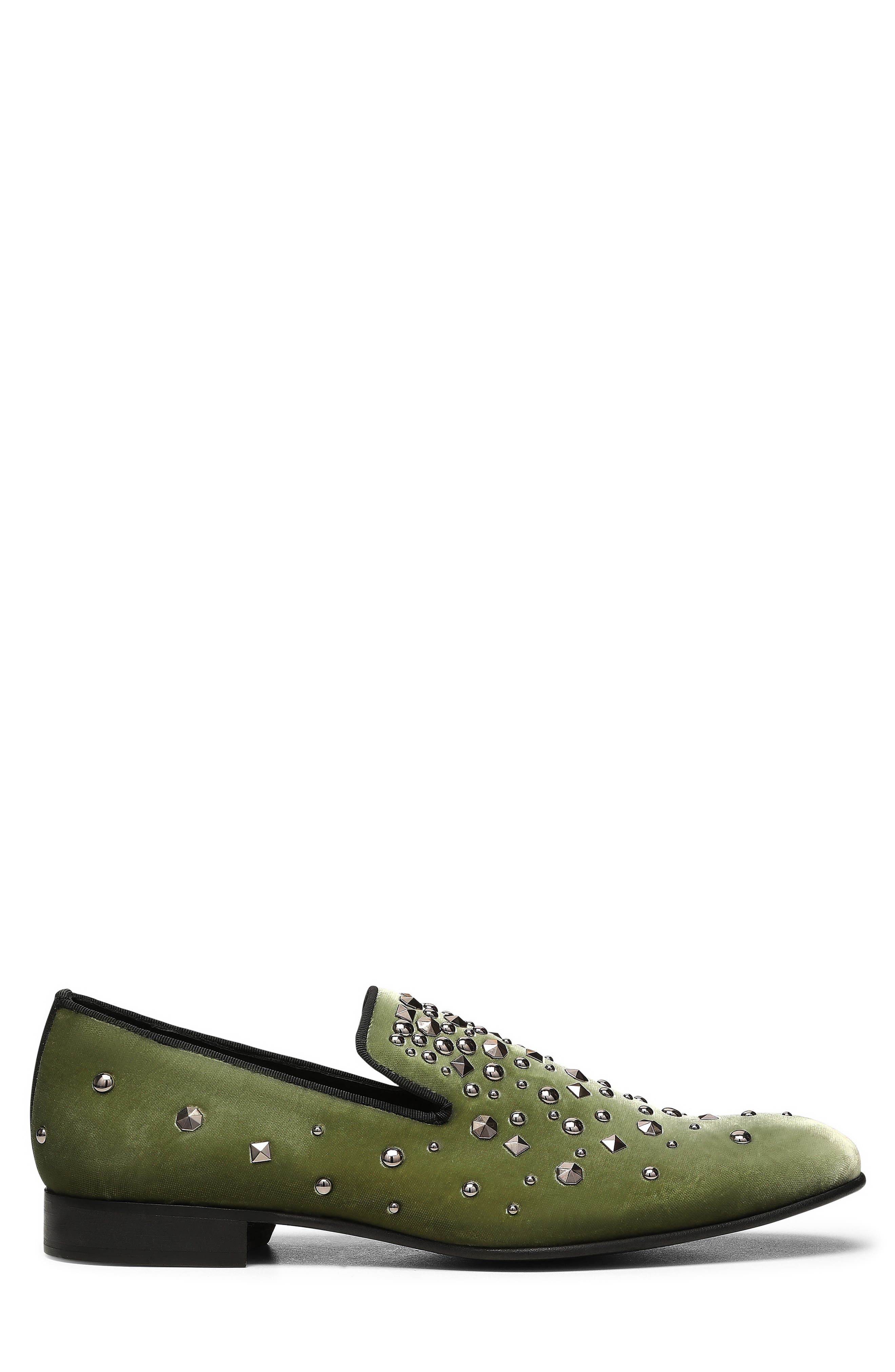 Donald Pliner Spencer Studded Loafer, Alternate, color, Green