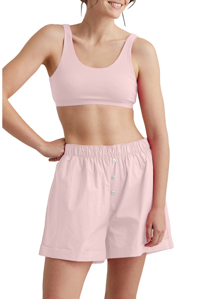Boyfriend Cotton Boxer Shorts, Alternate, color, PAPINELLE PINK