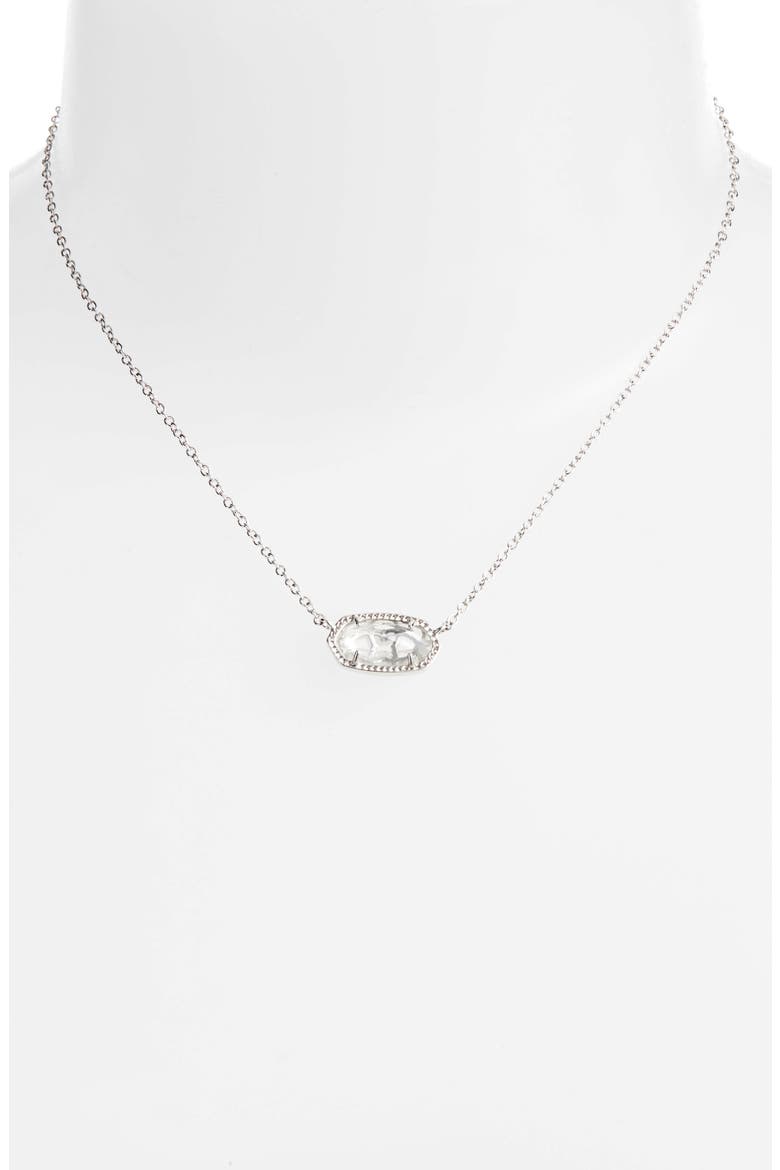 Elisa Necklace, Alternate, color, WHITE KYOCERA OPAL/ SILVER