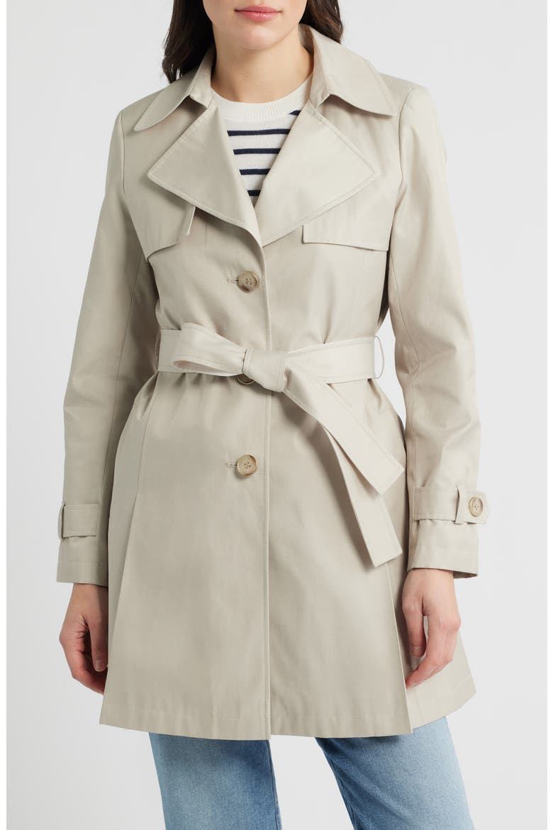 Water Resistant Cotton Blend Trench Coat, Alternate, color, TONE CREAM