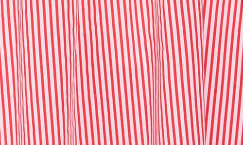 Lush Halter Midi A-line Dress In Red Stripe