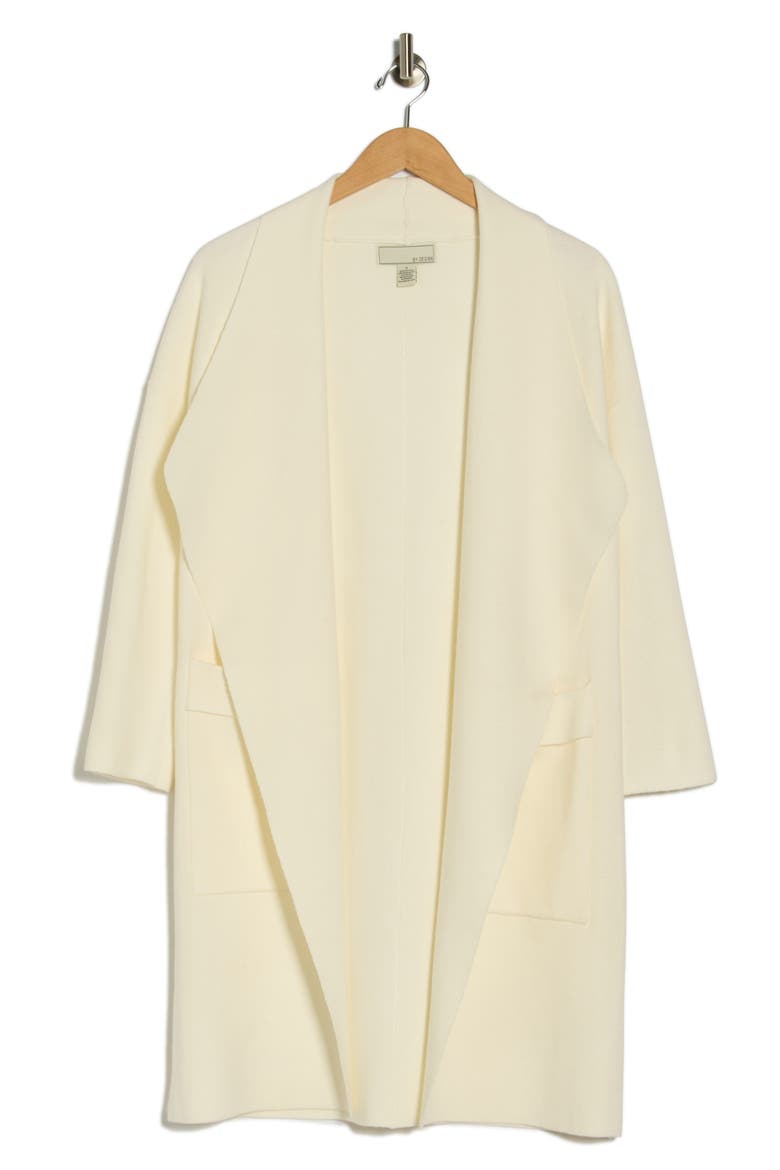 Andrea Open Front Long Cardigan, Alternate, color, EGRET