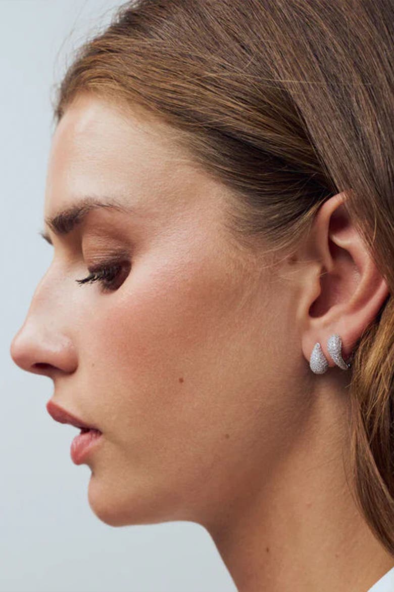 Earrings Goccia Circolo, Alternate, color, 925 Sterling Silver