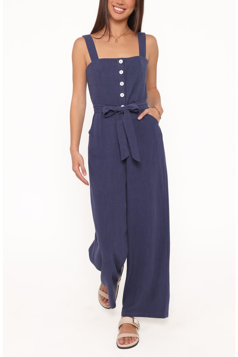 Rachel Flare Leg Jumpsuit, Main, color, NAVY