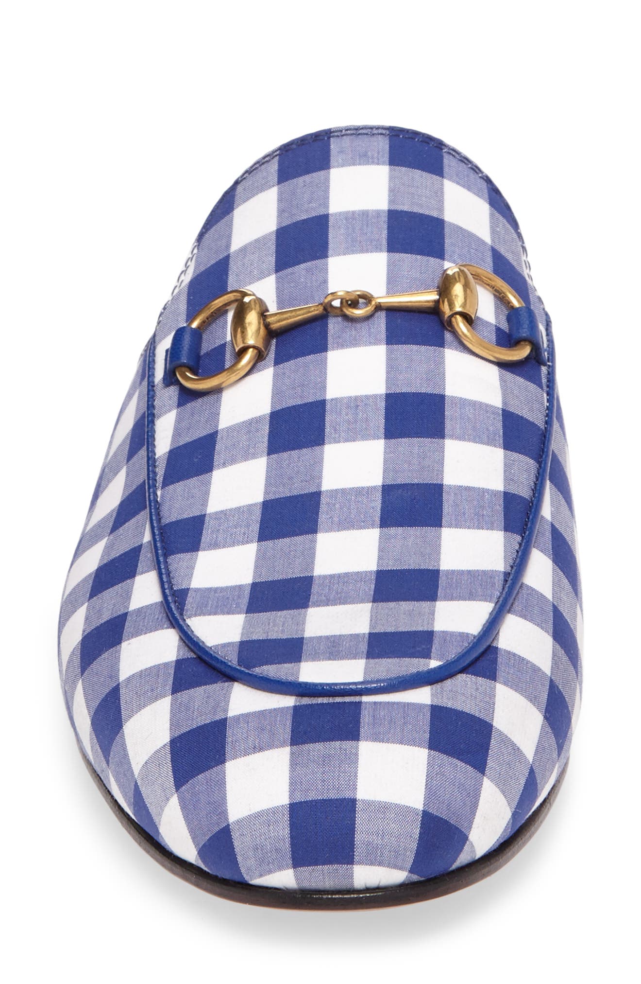 Gucci Princetown Gingham Loafer Mule, Alternate, color, 