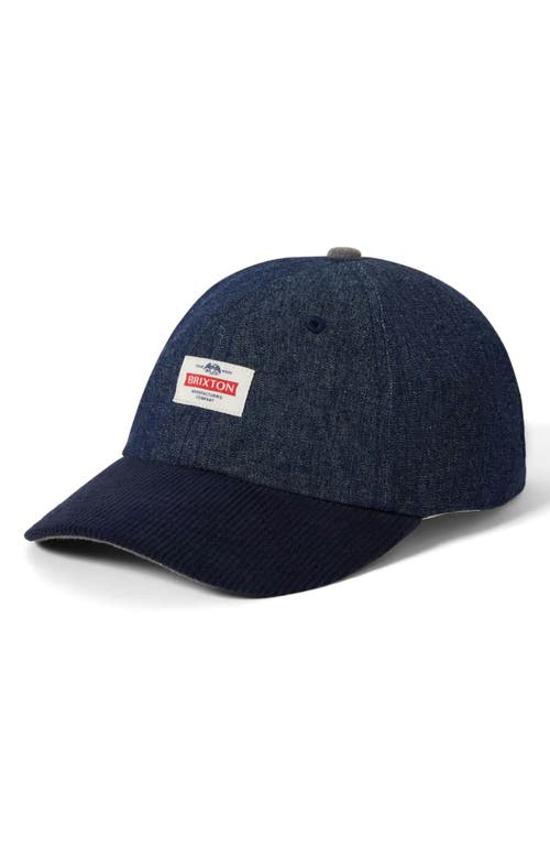 Brixton Altered Threads Adjustable Baseball Cap In Blue