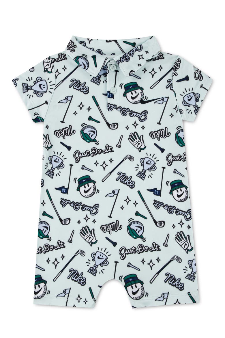 Sportswear Polo Romper, Main, color, BARELY GREEN