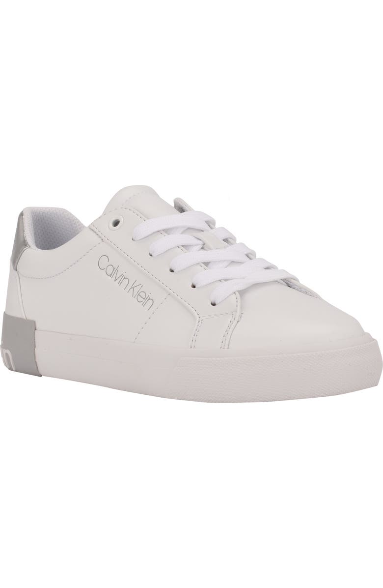 Calvin Klein Cathee Faux Leather Sneaker, Main, color,