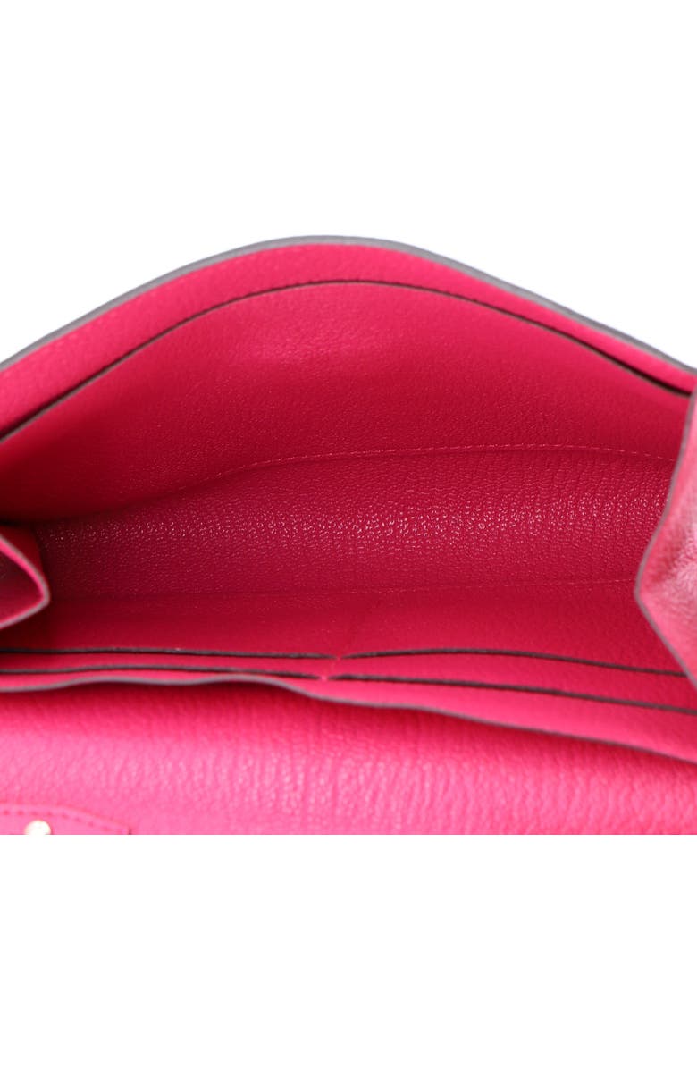 Pre-Owned Hermes Clic Wallet on Strap Chevre Mysore 16, Alternate, color, Rose Shocking