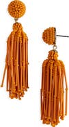 Carolina Herrera Beaded Tassel Drop Earrings