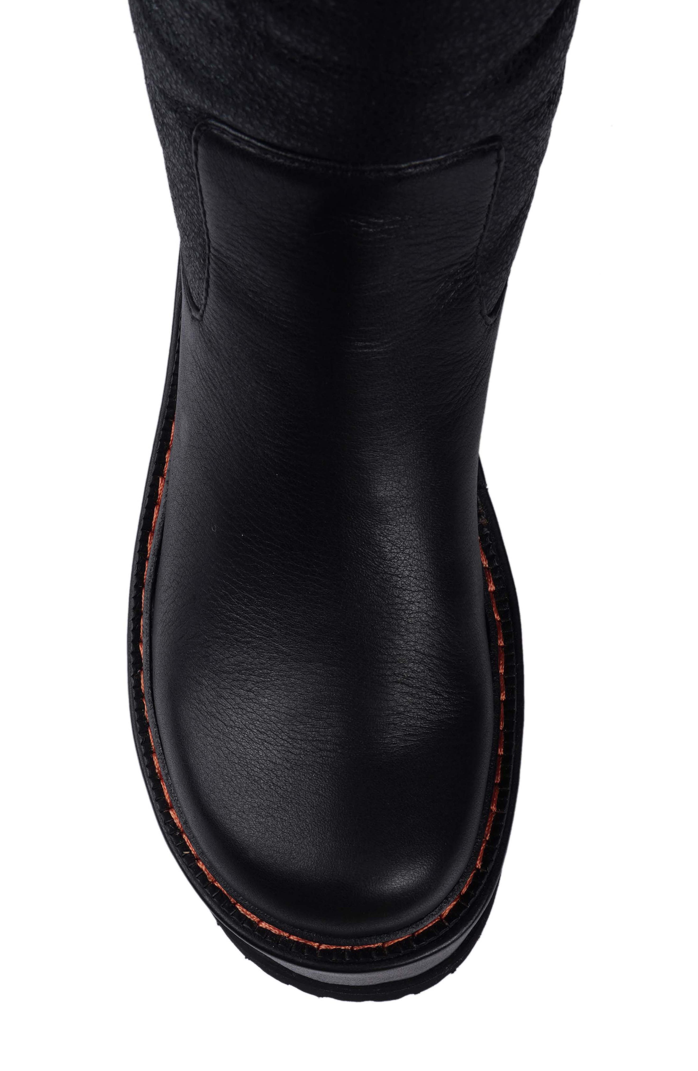 ZIGI Flor Faux Fur Trim Platform Boot, Alternate, color, Black