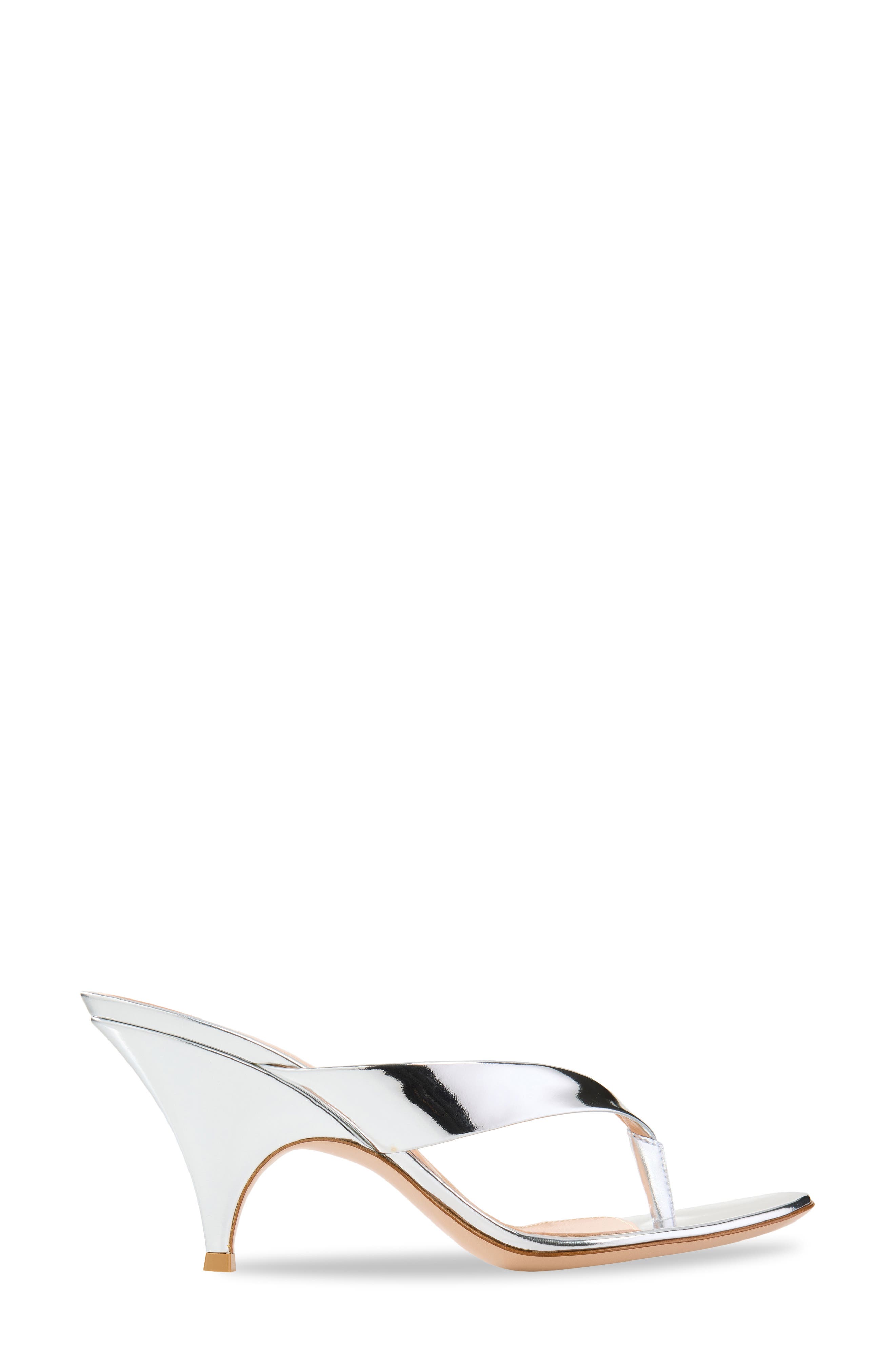 Gianvito Rossi Sofia Slide Sandal, Alternate, color, Silver