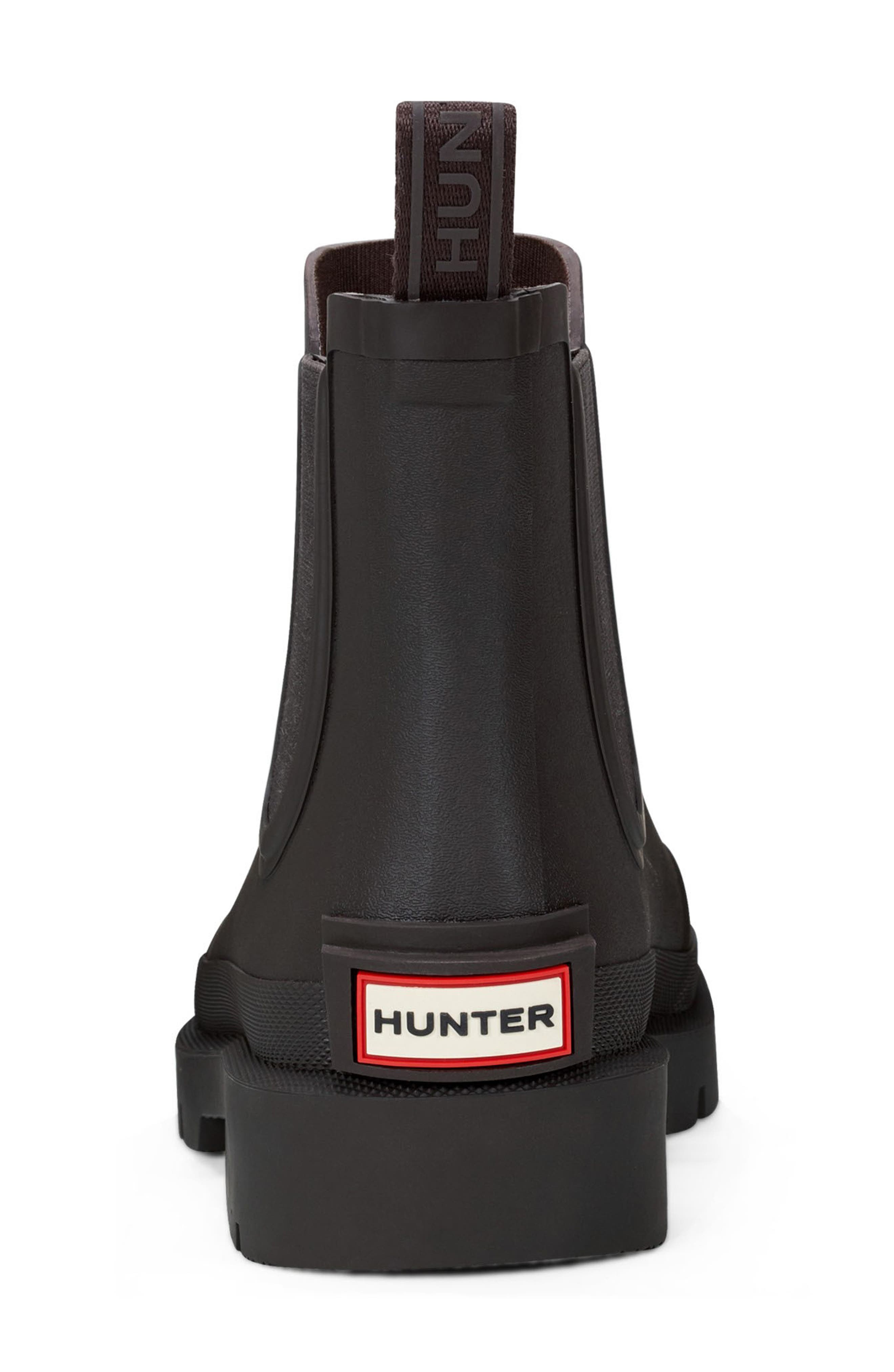 Hunter Orford Insulated Waterproof Chelsea Boot, Alternate, color, Dark Brown