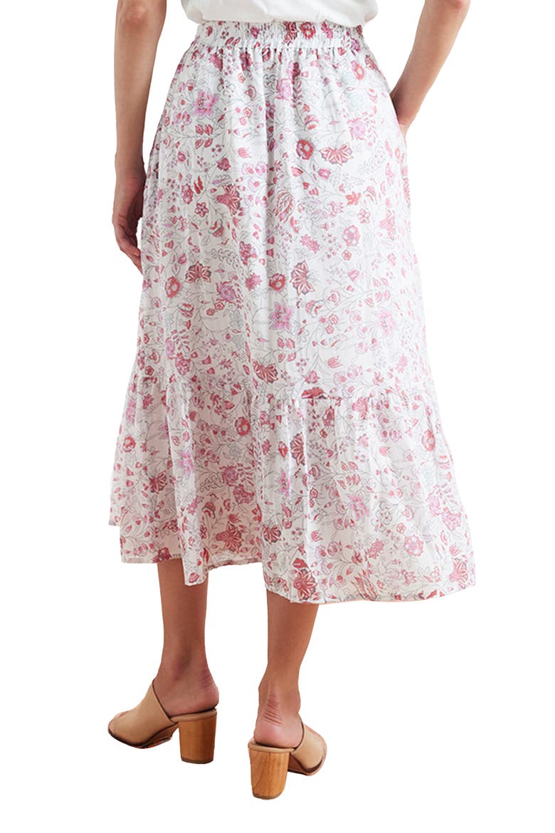 Wren Tiered Midi Skirt, Alternate, color, Sundrenched Garden