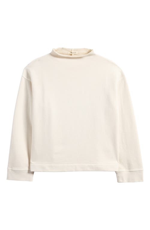 メイドウェル Madewell Funnel Neck Sweatshirt レディース パーカー スウェット Parchment Madewell Funnel Neck Long Sleeve Sweatshirt In Parchment