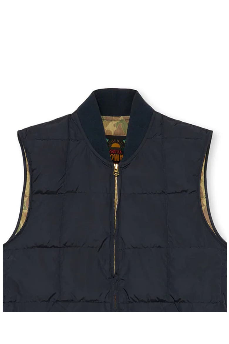 Nylon Vest2 with Camouflage Lining, Alternate, color, BLUE