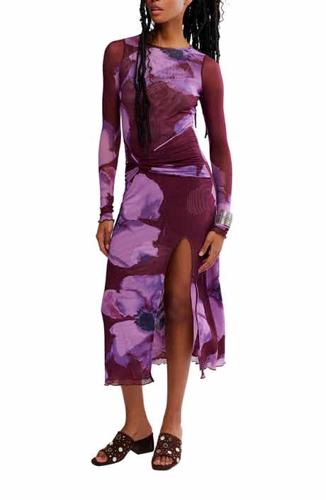 Gianni Print Long Sleeve Maxi Dress