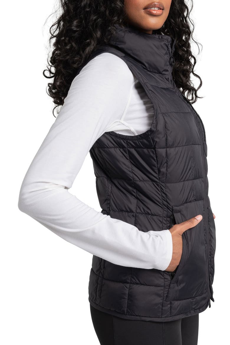 Daily Water Repellent Quilted Vest, Alternate, color, BLACK BEAUTY
