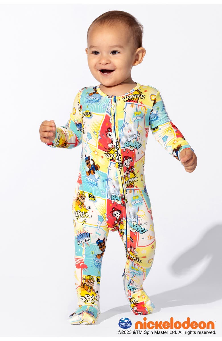 Bellabu Bear x Nickelodeon<sup>™</sup> Kids' Paw Patrol Convertible Footie Pajamas, Alternate, color, Red
