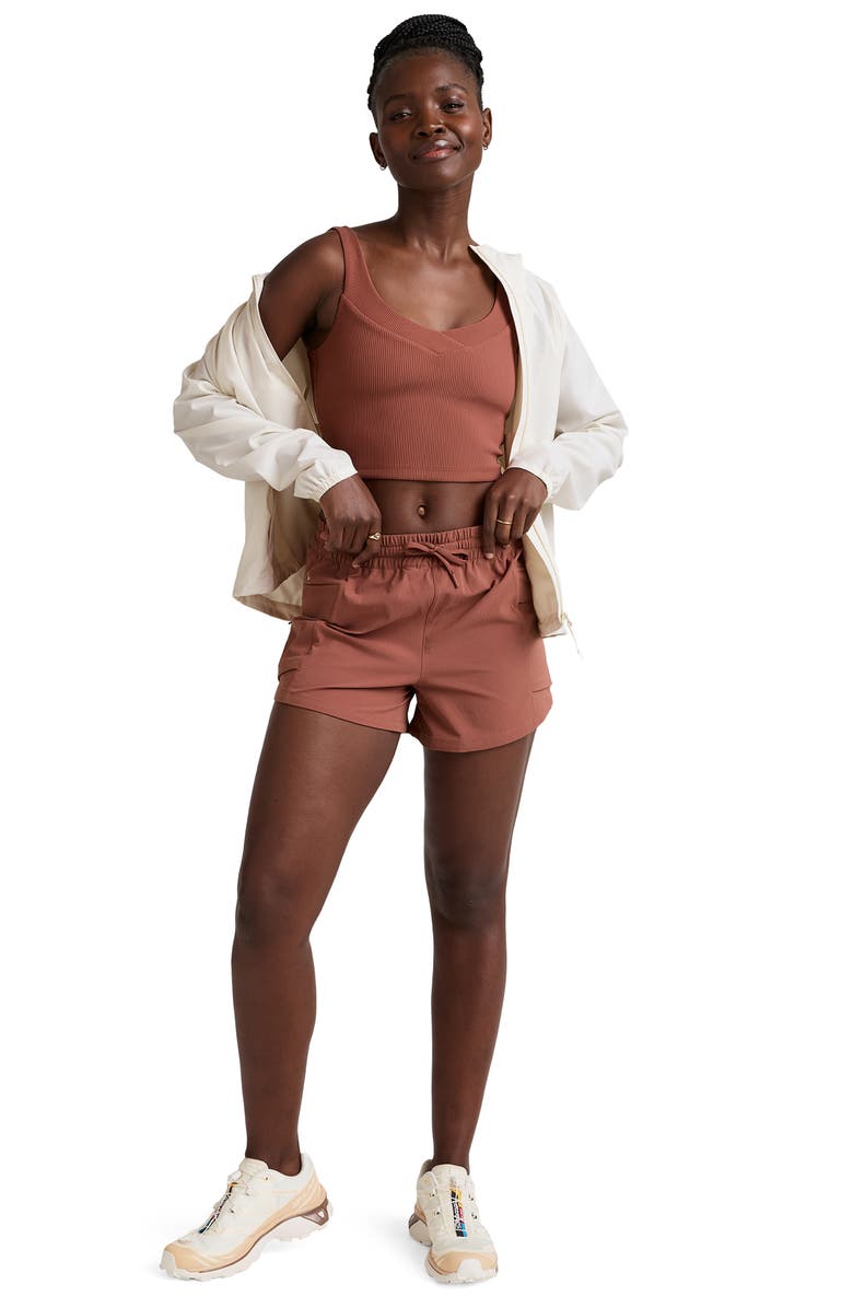 Beyond Yoga Peak 3-Inch Cargo Shorts, Alternate, color, Opulent Auburn