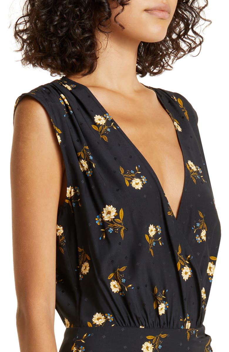 Veronica Beard Wixson Floral Geo Jacquard Silk Blend Dress, Alternate, color, 